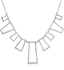 ELYA - ELYA High Polished Linked Open Geometric Stainless Steel Pendant Necklace