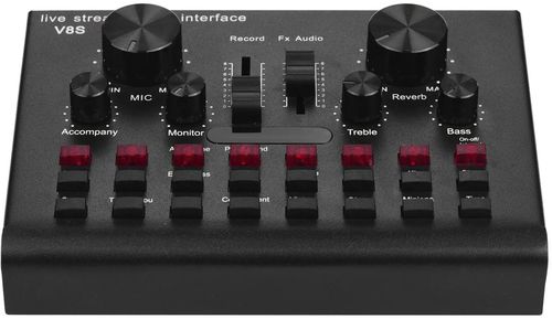 Live Streaming Sound Card USB Audio Interface Mixer Voice Device DJ Karaoke Support BT Connection