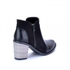 vbranda Leather Half Boot& Elegant Suede-BLACK