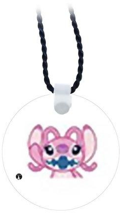 Cartoon Character Printed Wooden Pendant Necklace