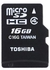 بطاقة ذاكرة من توشيبا مايكرو إس دي بسعة 16 جيجا بايت مع محول, كلاس 4