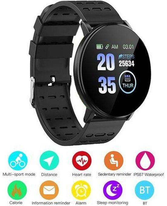 Multifunctional Smart Watch Waterproof Smart Watch For Android And IOS Phones Black.