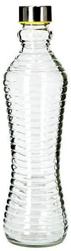 ديلكازا زجاجة مياه زجاجية 1000 مل من دي سي 1268، زجاجة مياه محمولة خالية من الرصاص، قارورة سفر | محكمة الغلق ومضادة للتسرب | امنة للاستخدام في غسالة الصحون | اغطية مانعة للتسرب | مثالية للاستخدام
