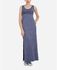 Be Positive Maxi Printed Dress With Bolero - Steel Blue