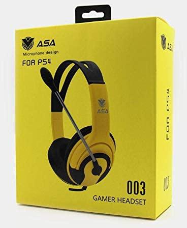 ASA - 003 Wired Over-Ear Gaming Headset With Microphone yellow