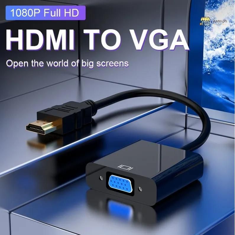 HDMI to VGA Adapter with Audio 1080P HDMI to VGA Converter For Laptop,Computer,TV -