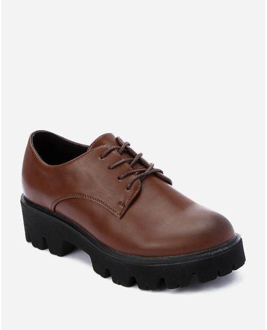 Shoe Room Patent Leather Shoes - Brown
