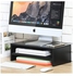 Wooden Desktop Stand for Monitor, Laptop, and Computer Monitor for Desk Organizer and Office Supplies 50×15×24 - Black