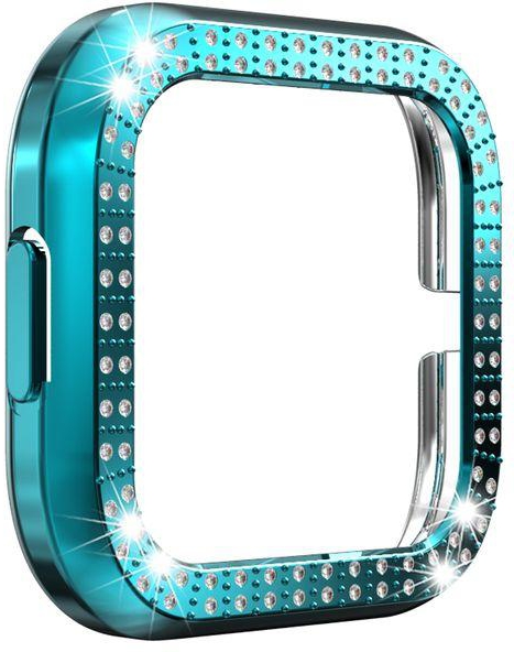 Soft Bling Diamond PC Watch Case For Fitbit Versa 2 Versa Lite Band Waterproof Watch Shell Cover Screen Protector