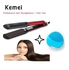 Kemei Km-531 Professional Hair Straightener - Black + Silicone Ultrasonic Facial Cleanser Brush