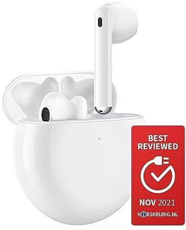 HUAWEI FreeBuds 4 Wireless Bluetooth Earphones -Active Noise Cancellation,High-Resolution Sound Triple-Mic Earbuds,Intelligent Audio Connection,Fast Wired Charging,Long Battery Life,Ceramic White