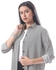 Andora Casual Striped Button Down Long Sleeves Shirt - White & Black