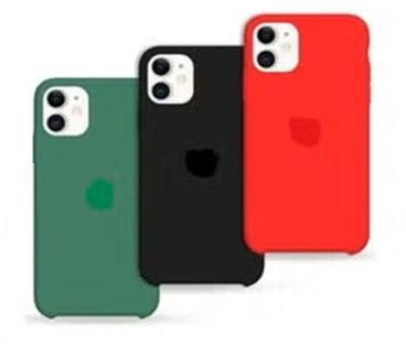 3 عبوات لهاتف iPhone 11 حافظة سيليكون ناعمة نحيفة من الجل السائل سيليكون غطاء هاتف مقاوم للصدمات وبطانة من الألياف الدقيقة لحماية الجسم بالكامل 6.1 بوصة أحمر/أسود/أخضر داكن
