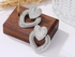 Fashion Vintage Style Frosted Double Heart Drop Earrings for Women