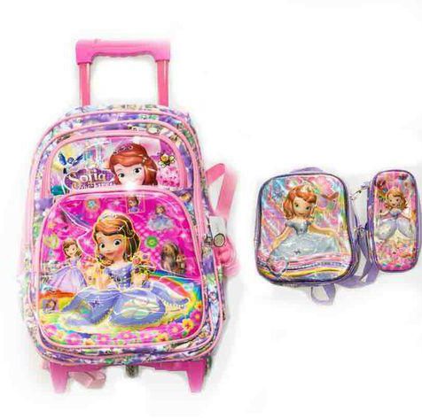Generic Trolley School Bag With Lunch Box And Pencil Case