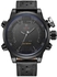 Weide WH5210 Analog-Digital Men's Genuine Leather LED 3ATM Waterproof Quartz Watch - Black