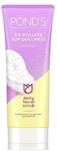 POND'S Bright Beauty Daily Facial Scrub with Niacinamide, Ex-Foliate Sun Dullness for smooth, soft, and glowing skin, 100g