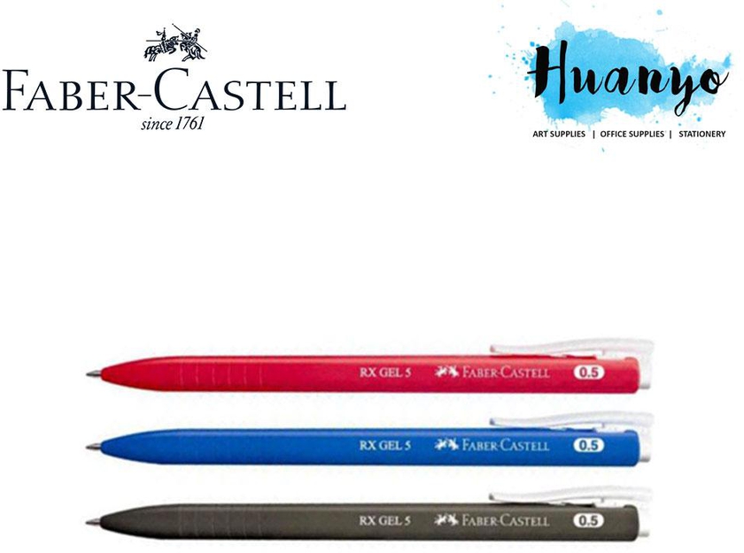Faber-Castell Retractable RX Gel Pen 0.5mm / 0.7mm Box (3 Colors)