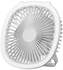 Fan With LED Lights Camping Home, Office, Dorm Rechargeable Battery 18650mAh Powered - 2X1 White 3 Speeds