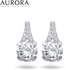 Auroses Galaxy Drop Earring 925 Sterling Silver 18K White Gold Plated