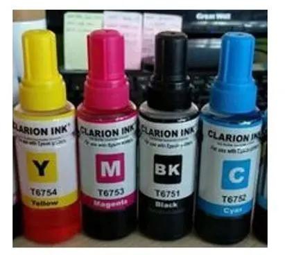 Clarion Printer Refill Ink - Set Of 4 Epson Ink100ml bottles-4 in total 4 Epson printer colors; Black,Cyan,Magenta and Yellow For all Epson brands;L-series;L382,L300,L1300,L3070,L3