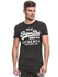 Superdry Black Cotton Round Neck T-Shirt For Men