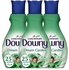 Downy Concentrate Fabric Softener, Dream Garden Scent, Long Lasting Freshness, Fabric and Wrinkle Protector, Pack of 2+1 x 1 Liter