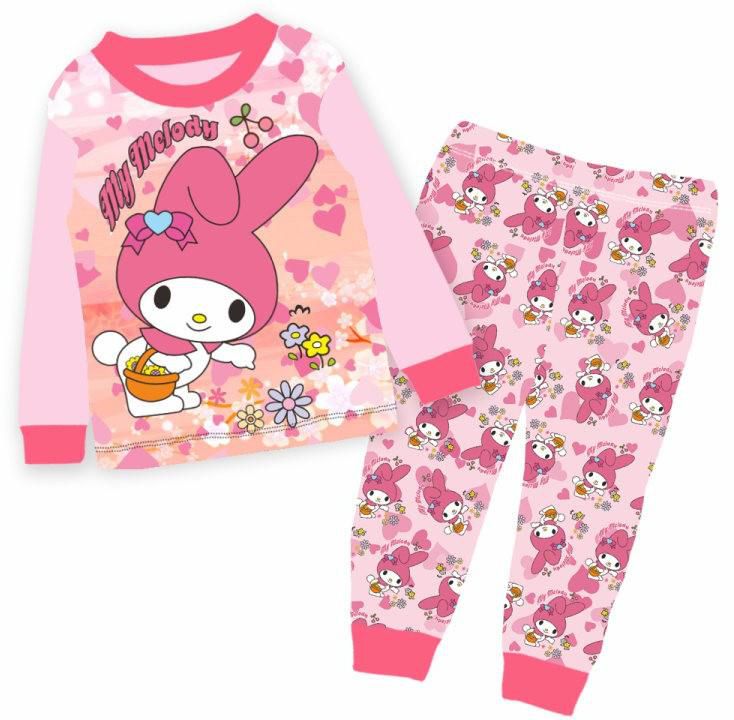 Vacc Cuddleme 2-7Y Sleepwear Kids - My Melody - 6 Sizes (Pink)