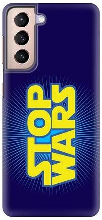 Stop Wars Case Cover For Samsung Galaxy S21 Plus 5G Blue / Yellow