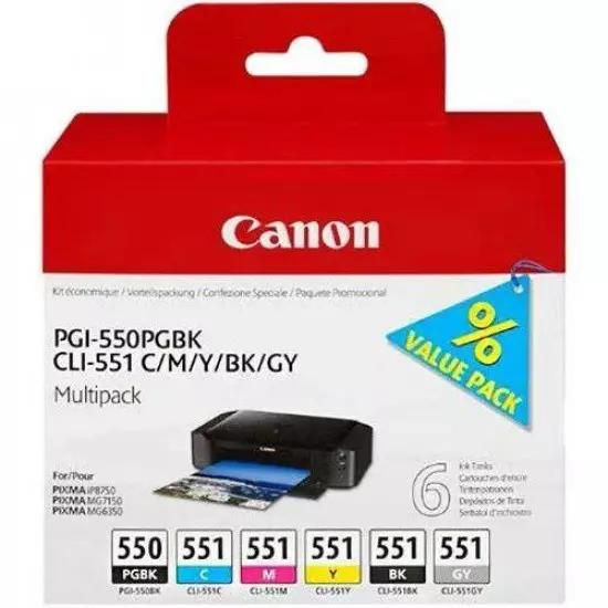 Canon PGI-550 CLI-551 C/M/Y/BK/GY Multi pack | Gear-up.me