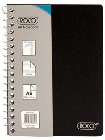 دفتر ملاحظات لليوميات مقاس A6 أسود/رمادي
