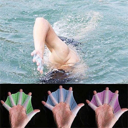 Generic 1 Pair Silicone Swim Swimming Gear Fins Hand Webbed Flippers Training Fins Glove S