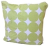Polka Dot Green And White Throw Pillow Case -18x18
