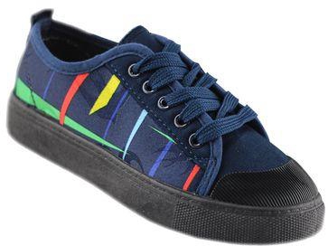 Toobaco Boys' Casual Sneakers In A Small Pattern Two-tone