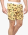 Yellow Printed Swim Shorts