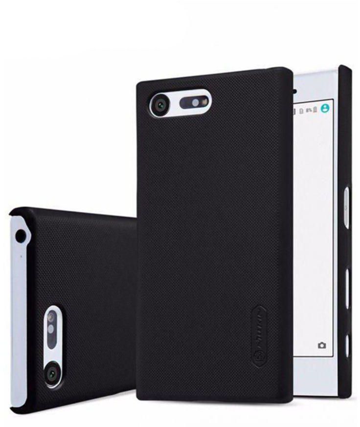 Frosted Shield Case Cover With Screen Protector For Sony Xperia X Compact Black