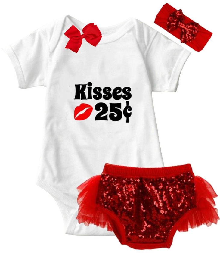 Valentine Kisses Onesie & Tutu Set- Babystore.ae