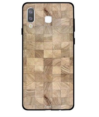 Protective Case Cover For Samsung Galaxy A8 Star Wooden Square Pattern