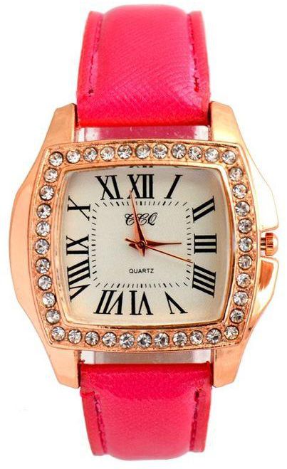 Generic MON-301 Leather Watch - Red