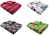 Clara Clark Throw Blanket - Super Soft Cozy Fleece Printed Bedding Blankets - Warm Cuddling Perfect Gift Throw - 100% Polyester Light Weight, Machine Washable - 50" x 60" - Red - Light Patterned