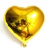 1Pc Gold Heart/Love Shaped 18inch Helium Aluminium Foil Balloon