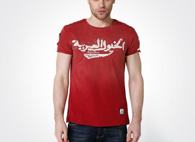 Arabic Horses T-Shirt Red