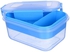 Get M Design Plastic Lunch Box Set, 5 Pieces - Blue with best offers | Raneen.com