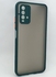 جراب مفحم بظهر شبه شفاف وازرار ملونة لهاتف شاومي ريدمي 9 تي - اخضر غامق Xiaomi Redmi 9T