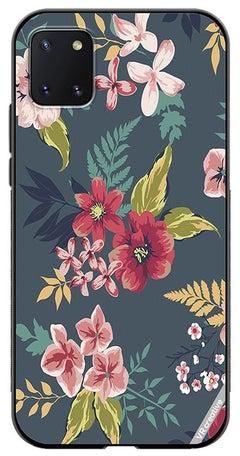 Protective Case Cover For Samsung Galaxy Note10 Lite Gray Flower Design Multicolour