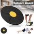 Round Wobble Balance Board - 10-20° Tilt - Black/Yellow
