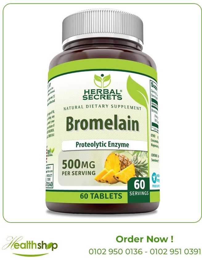 Bromelain Supplement 500 Mg - 60 Tablets Supplement