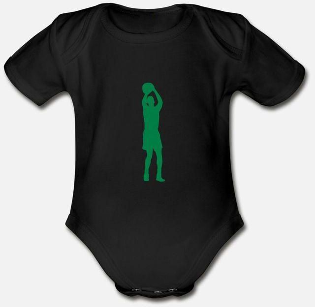 Basketball Organic Short Sleeve Baby Bodysuit_3