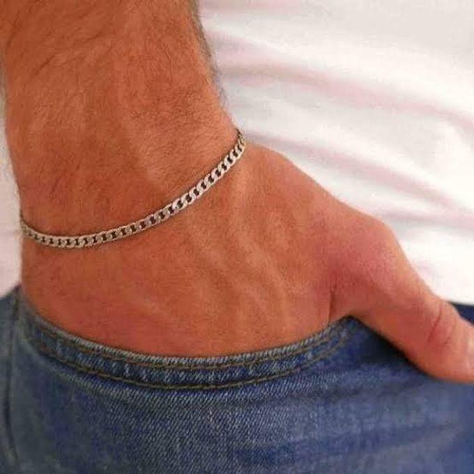 925 Sterling Silver - Men Classic Grommet Bracelet