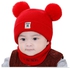 Fashion Baby Hat And Scarf Set 0-12 Months - Red
